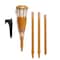 Newhouse Lighting Solar LED Island Torches w/Flickering Flame, Dusk to Dawn, Bamboo, PK4 FLTORCH4 - alternate 2